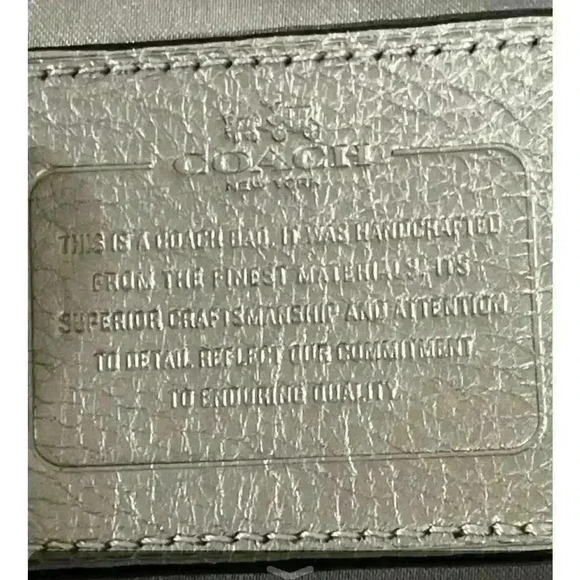 Coach Metallic Leather Crossbody Tote Shoulder Bag Style #F16509 - Picture 3 of 16